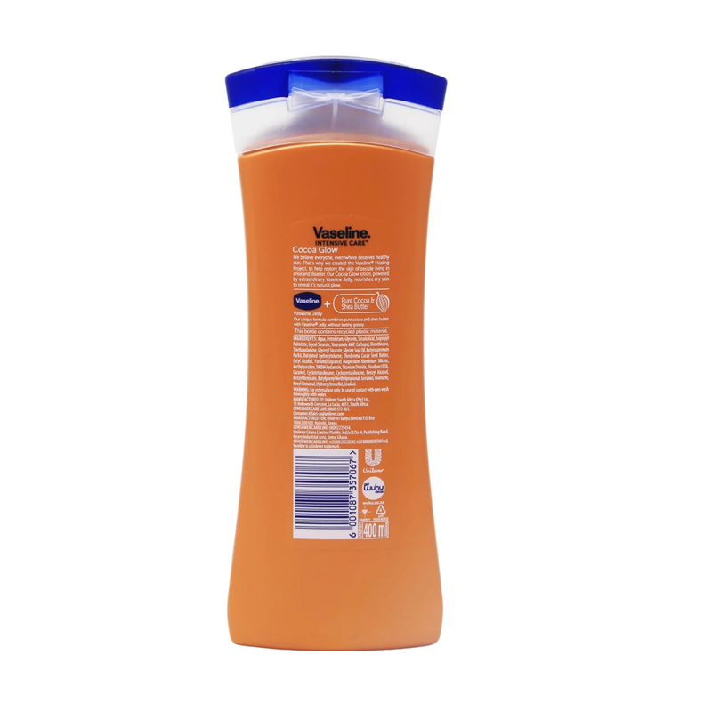 لوسیون بدن وازلین Vaseline رایحه کاکائو حجم 400 میلی لیتر